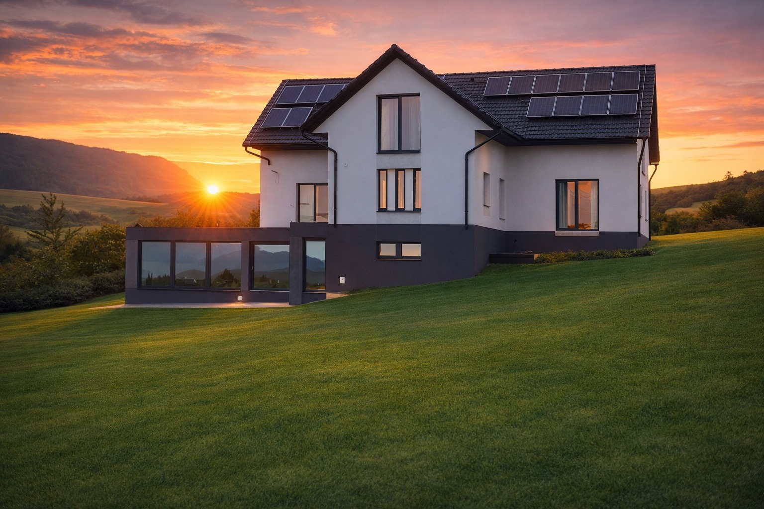 Energeticky sebestačná moderná novostavba rodinného domu v obci Krásna Lúka - kopie